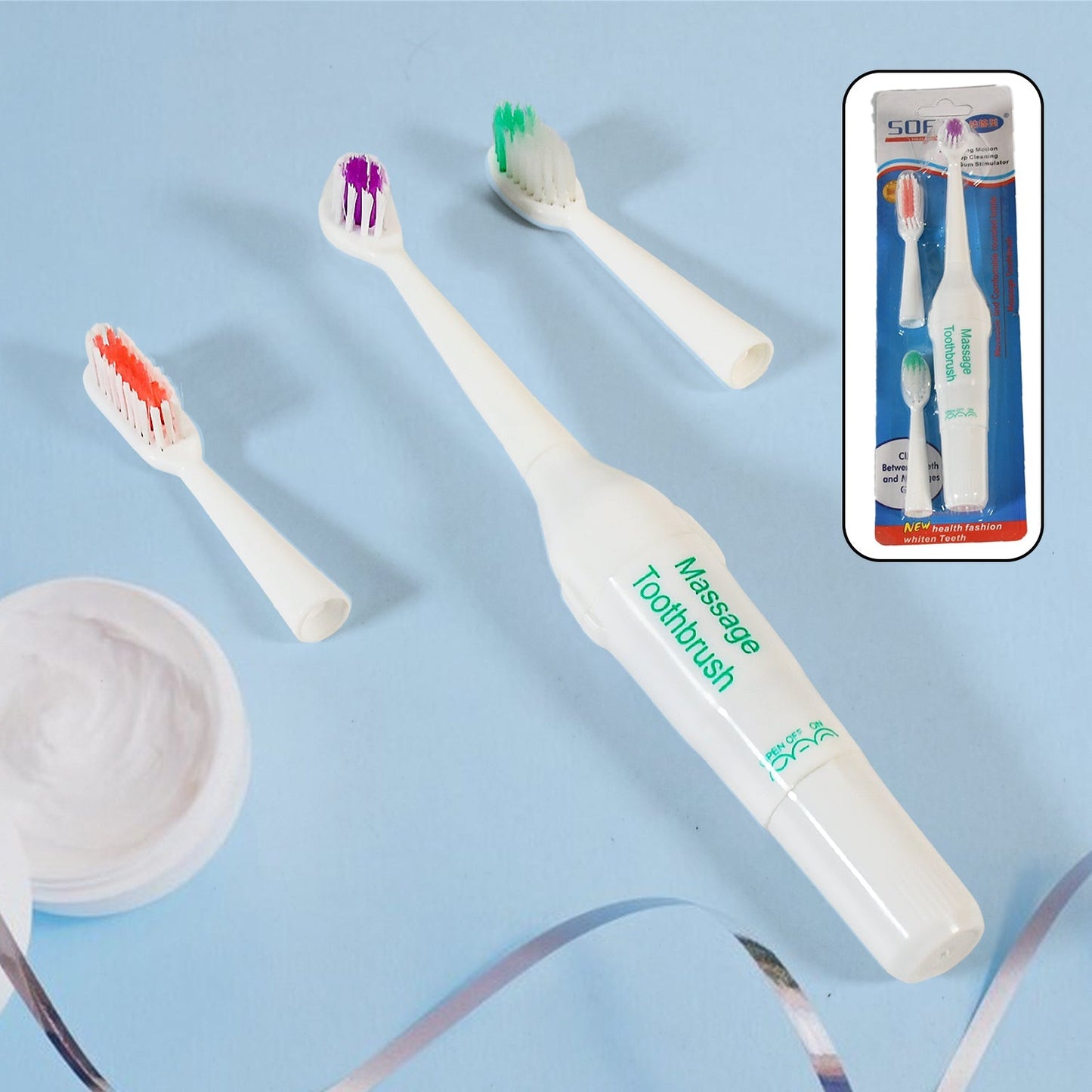 Electric Toothbrush for Adults & Teens – Deep Cleansing(Battery Not Incl)