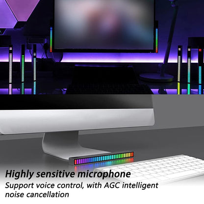 RGB Rhythm Lights 32 Color Voice-Activated LED Ambient Light for Car & Home