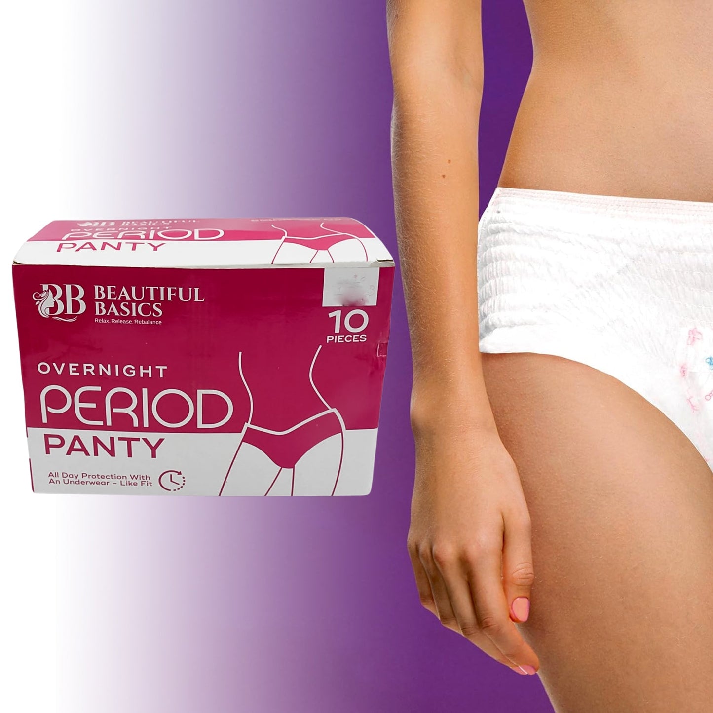 Women’s Emergency Travel Kit with Seamless Underwear Pantyliner  10 Pcs