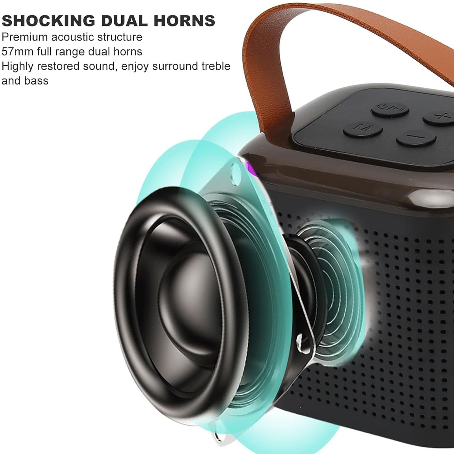 Wireless Speaker Microphone Set with RGB Light – Portable Karaoke