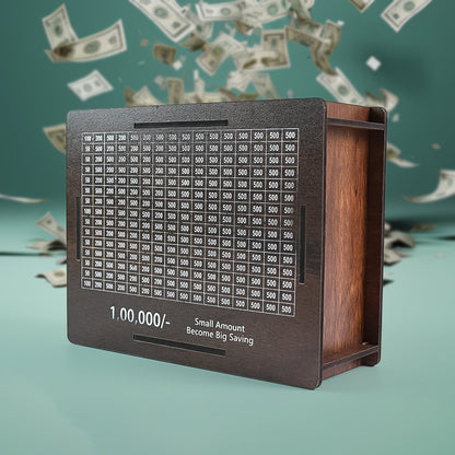 Wooden Money / Piggy Bank, Money Box (1 Pc / 1 Emoji Pan)