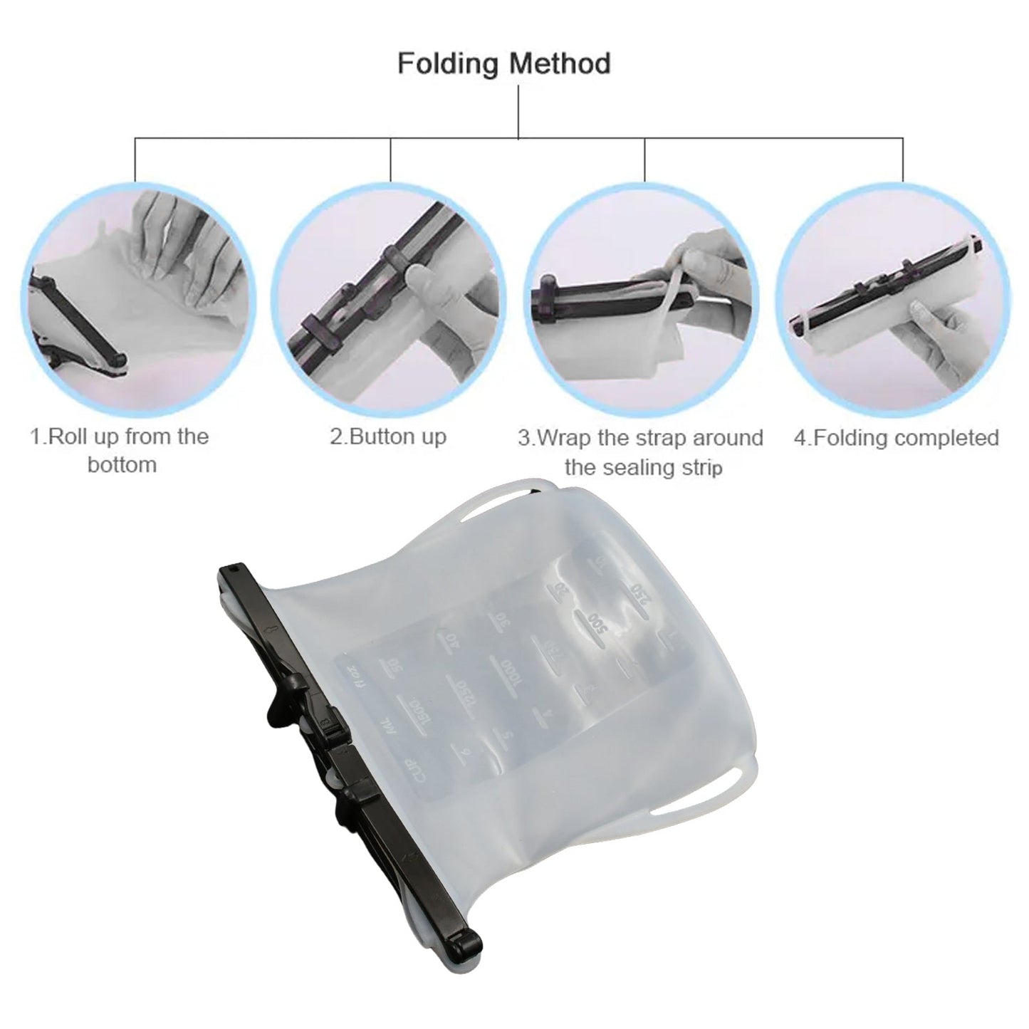 Reusable Silicone Food Storage Bag Leakproof Flat Bottom Freezer 1 Pc