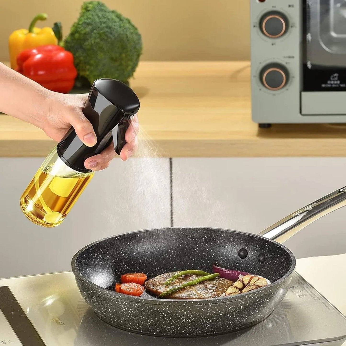 Plastic Oil Dispenser Bottle Spray (1 Pc / 200 ml Approx)