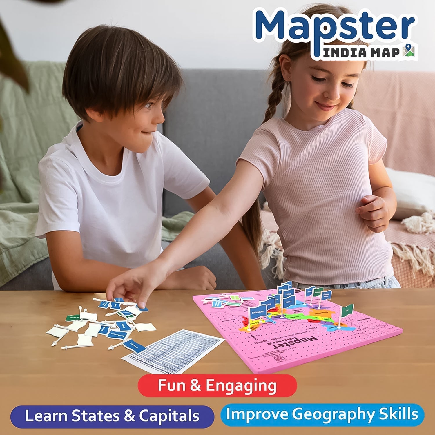 Aditi Colorful India Map Puzzle 