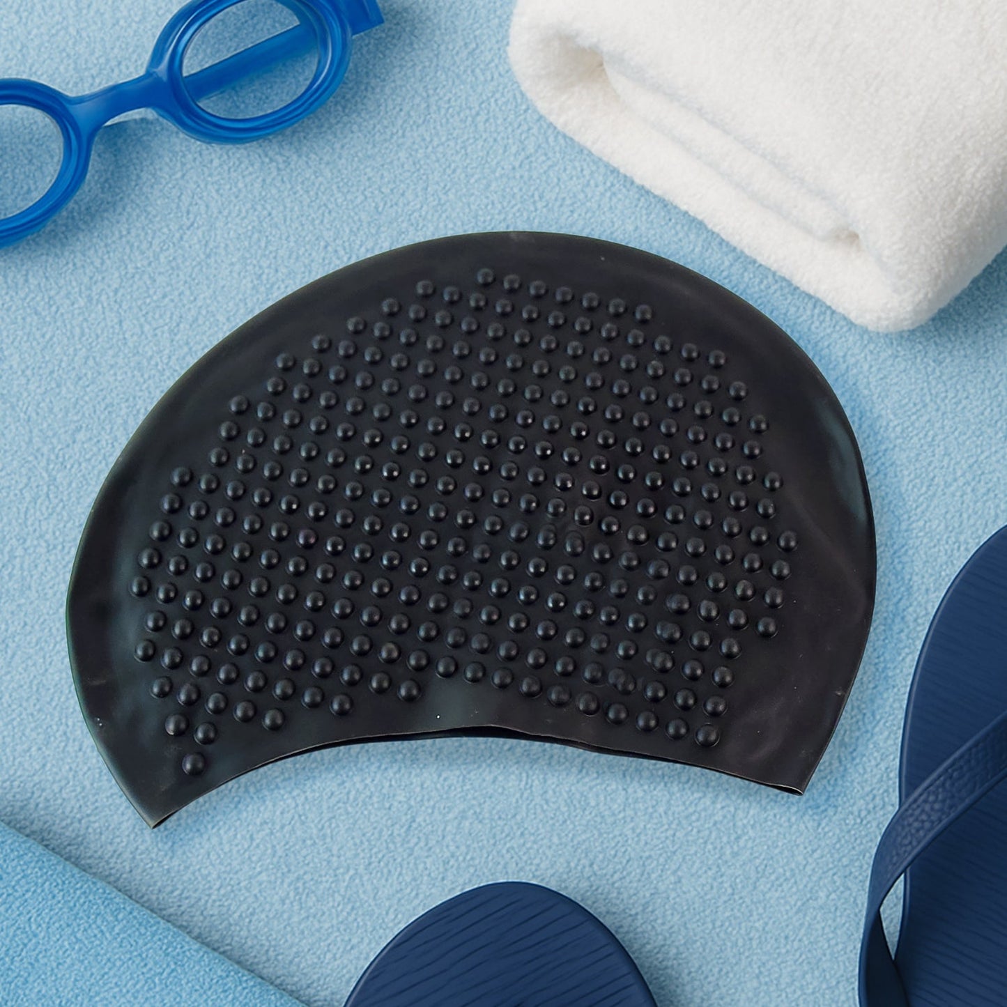 Konex Premium Silicone Waterproof Swimming Cap (1 Pc)