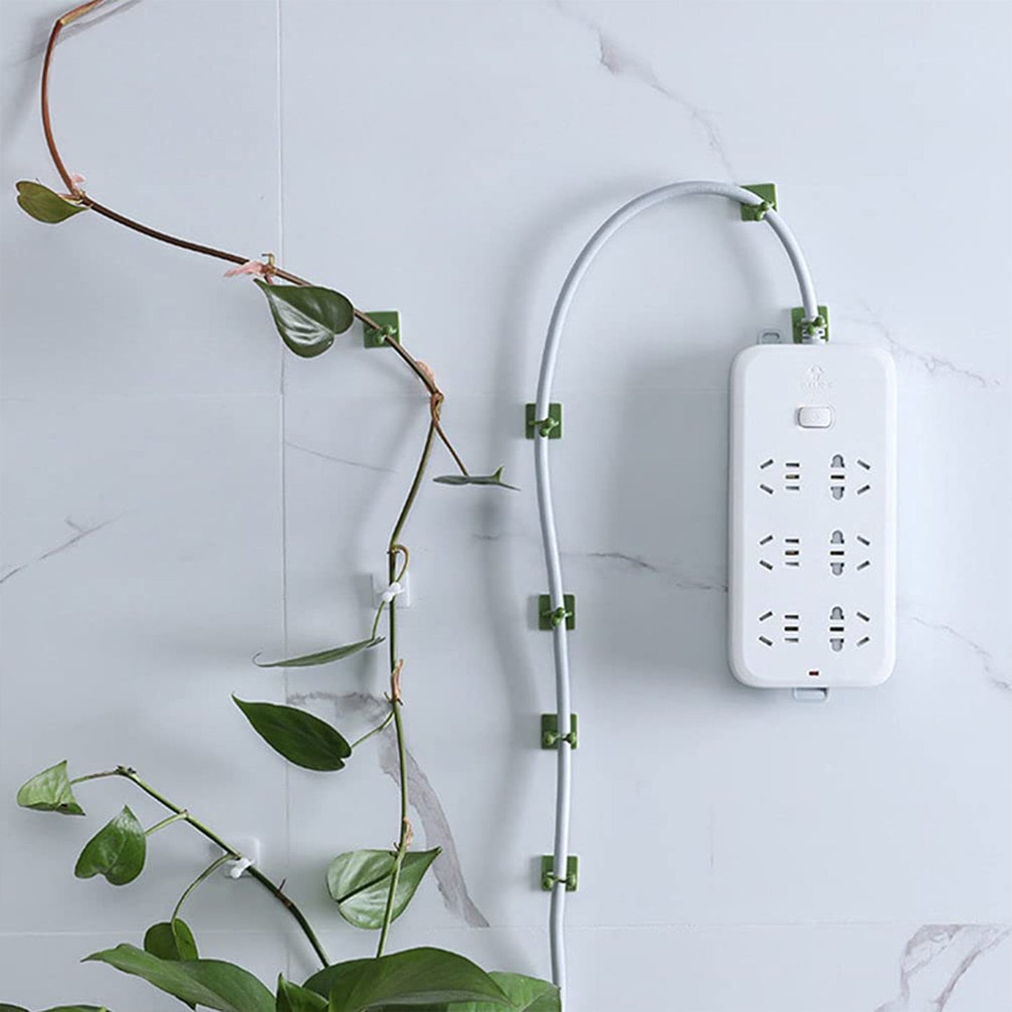 Plant Climbing Wall Fixture Clip Self-Adhesive Hook (Approx 200 Pcs Set)