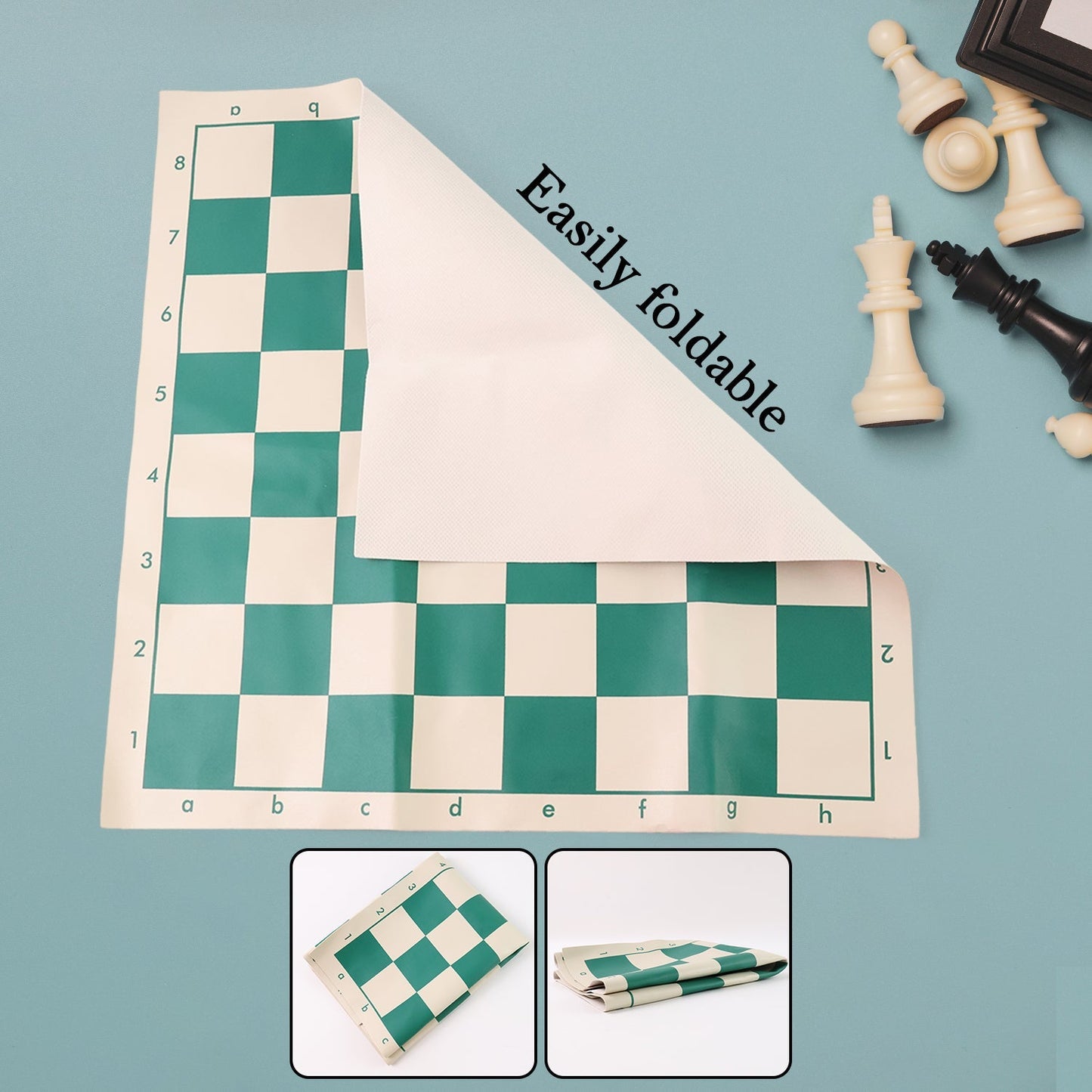 Small Premium Portable Chess Set Plastic Chess Pieces (1 Set)