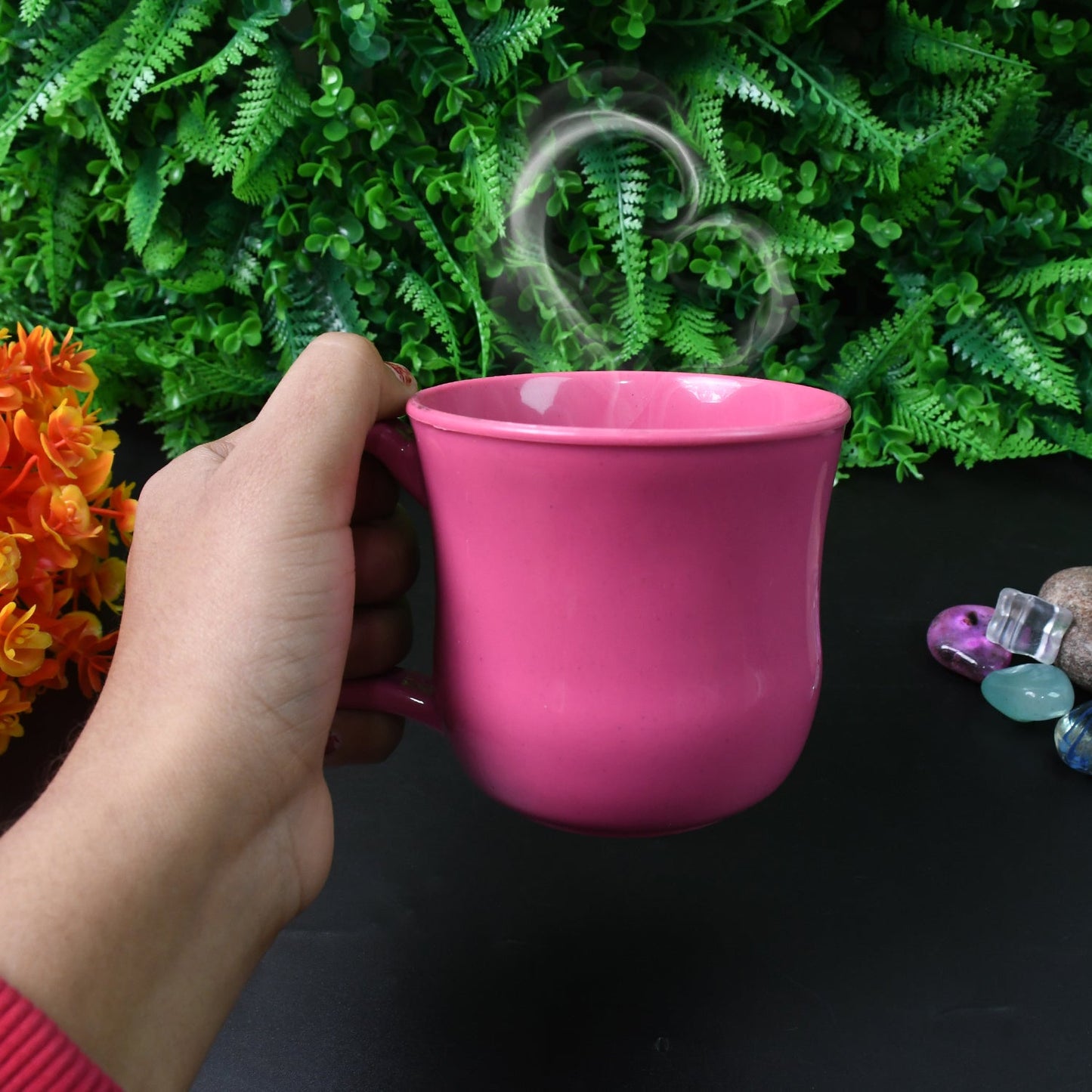 Premium Plastic Coffee,Tea Mug with Handle (1 Pc / With Color Box / Mix Color)