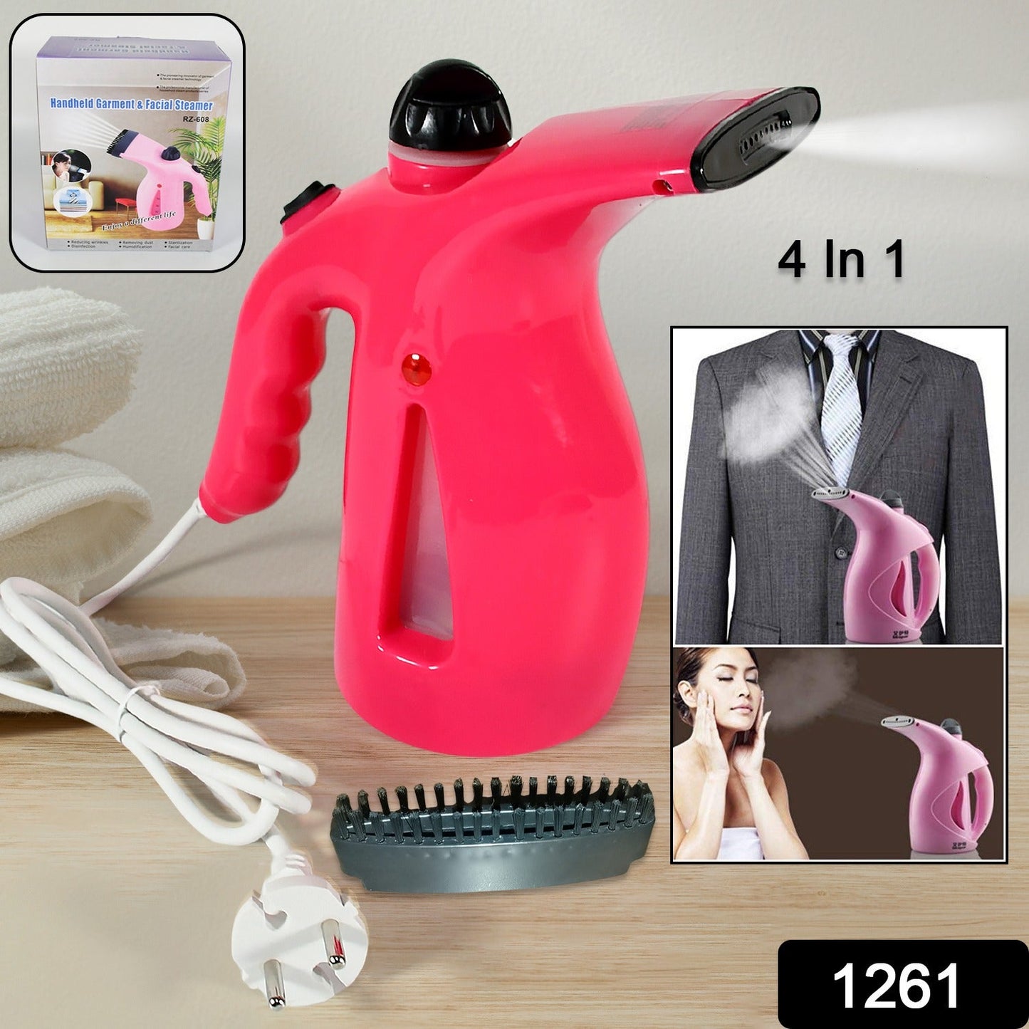 Portable 4 in 1 Handy Vapor Steamer