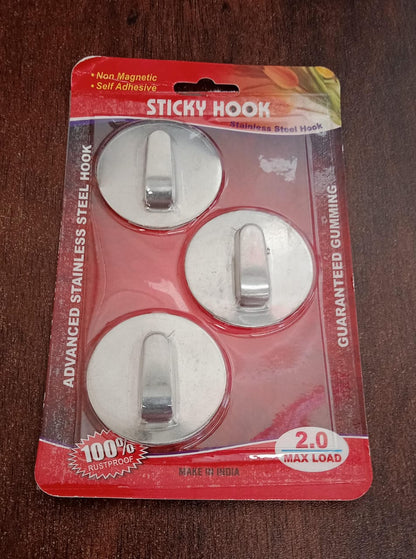 Self- Adhesive Hooks, for Hanging Robe Coat Towel Kitchen Bathroom and.