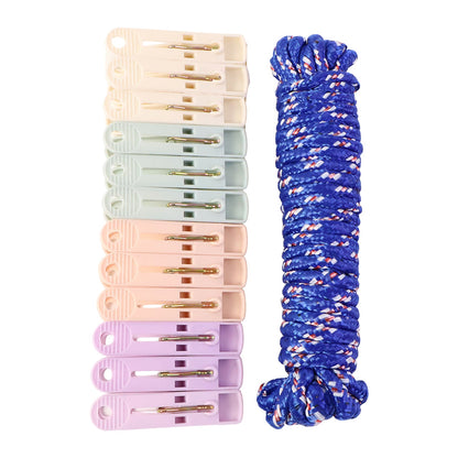 Cloth rope with 10 clips