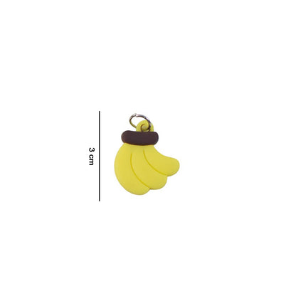Cute Banana Shape Bag Charm Keychain Set (10 Pc)