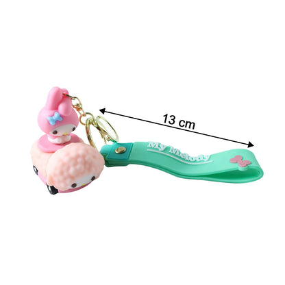 Cute Cartoon Character Silicone Keychain (1 Pc)