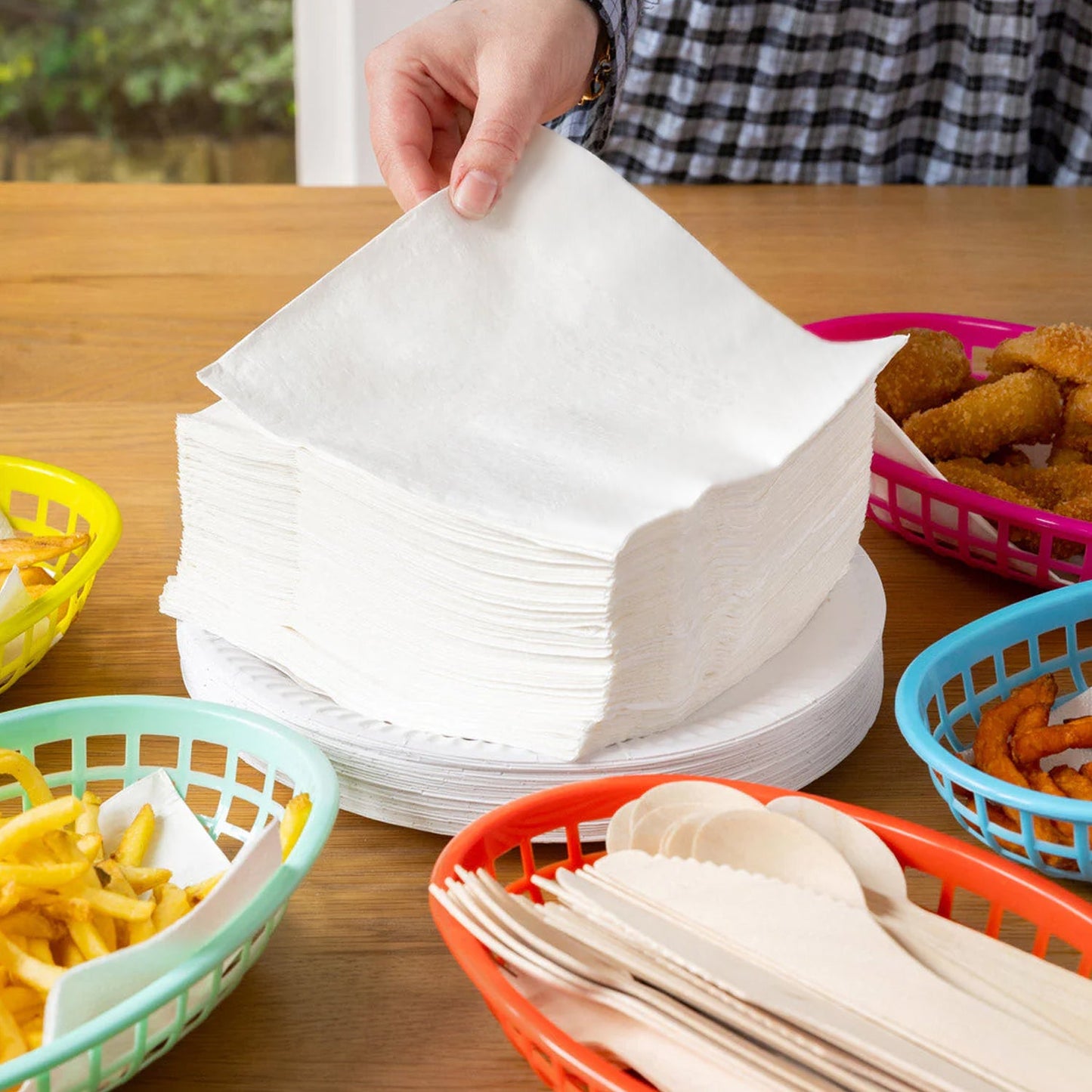 Soft & Absorbent Disposable Tissue Napkins  / Paper (75 Pc)