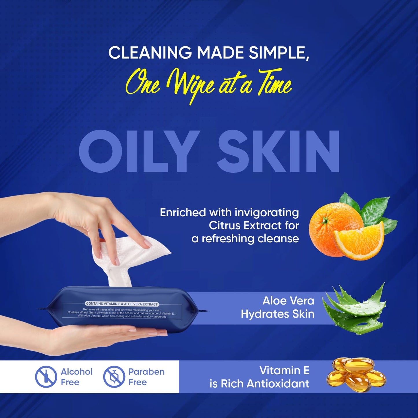 Refreshing Wet Wipes for Face 25 Wipes