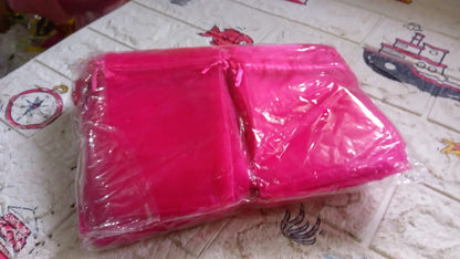 Organza Gift Bags Small Mesh Bags Drawstring Gift Bags  Festival Gift Bags (100 Pcs Set)
