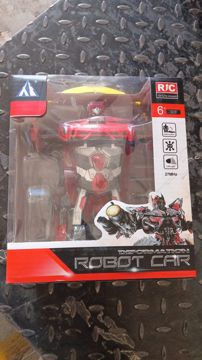 2 In 1 Automatic Robot Converted Remote Control Car With Light (1 Pc)